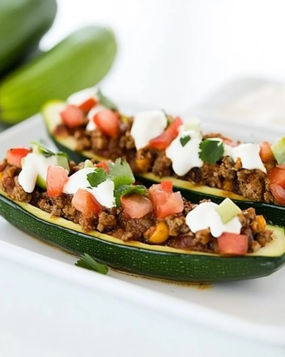 Taco Zucchini Boats
