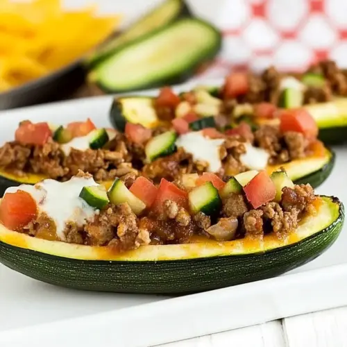 Taco Zucchini Boats