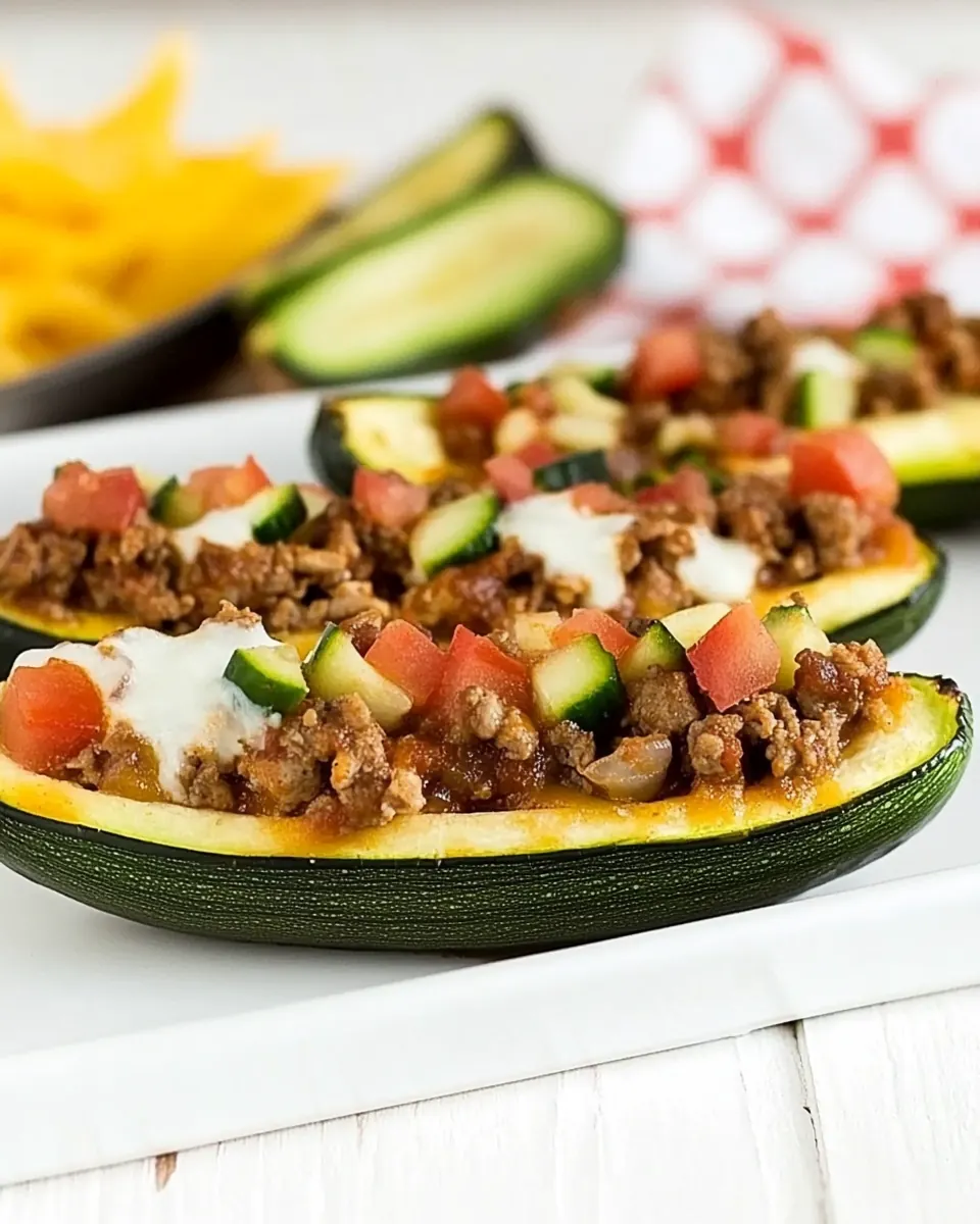 Taco Zucchini Boats