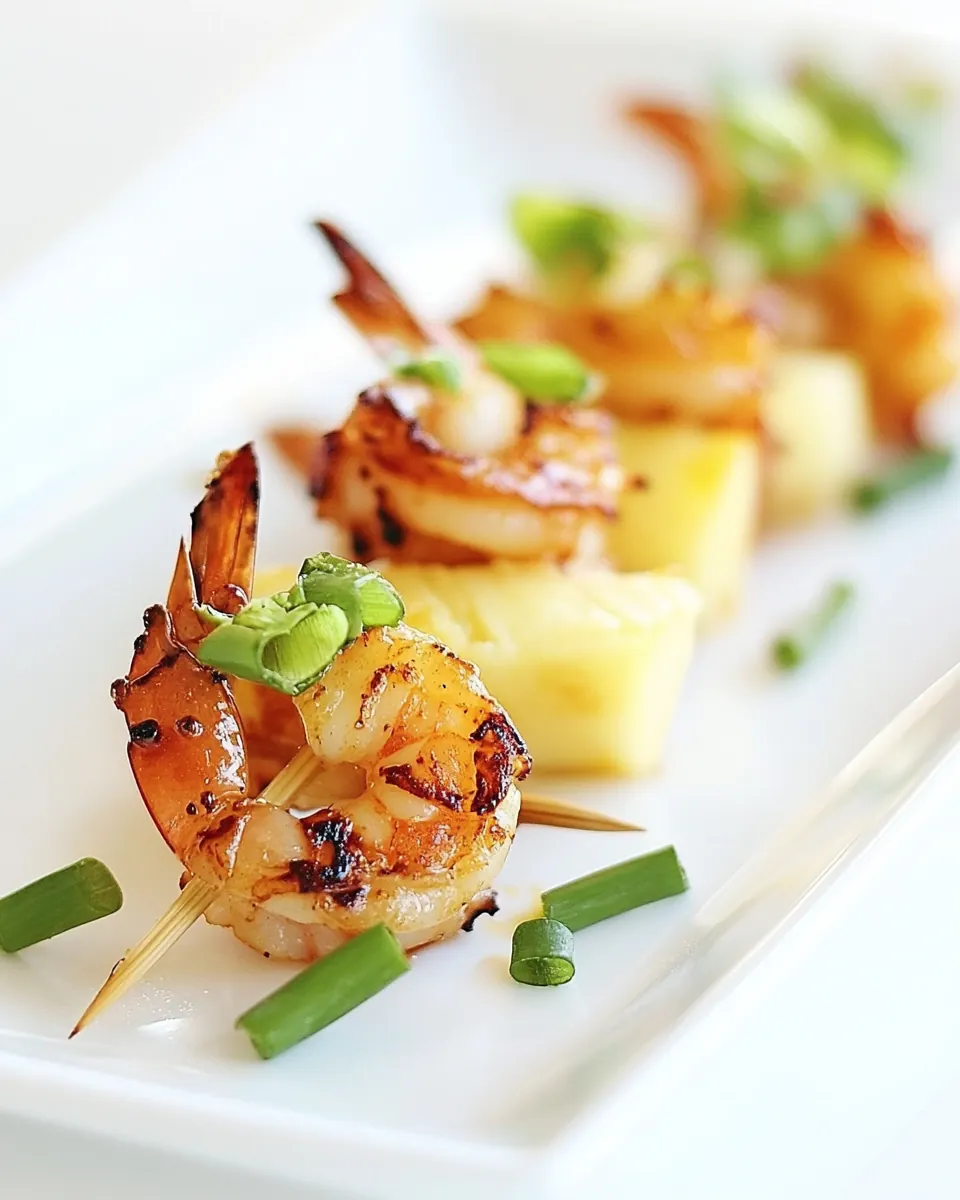 Tamarind Shrimp and Pineapple Skewers