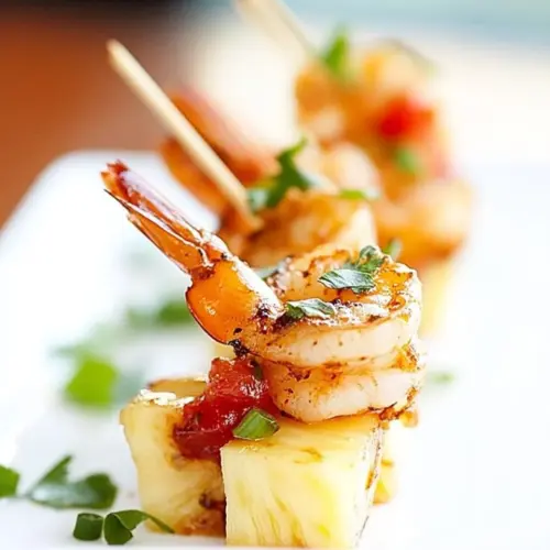 Tamarind Shrimp and Pineapple Skewers