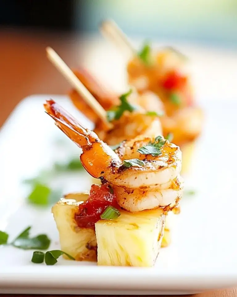 Tamarind Shrimp and Pineapple Skewers