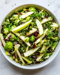 Tangy Brussels Sprout Apple Slaw