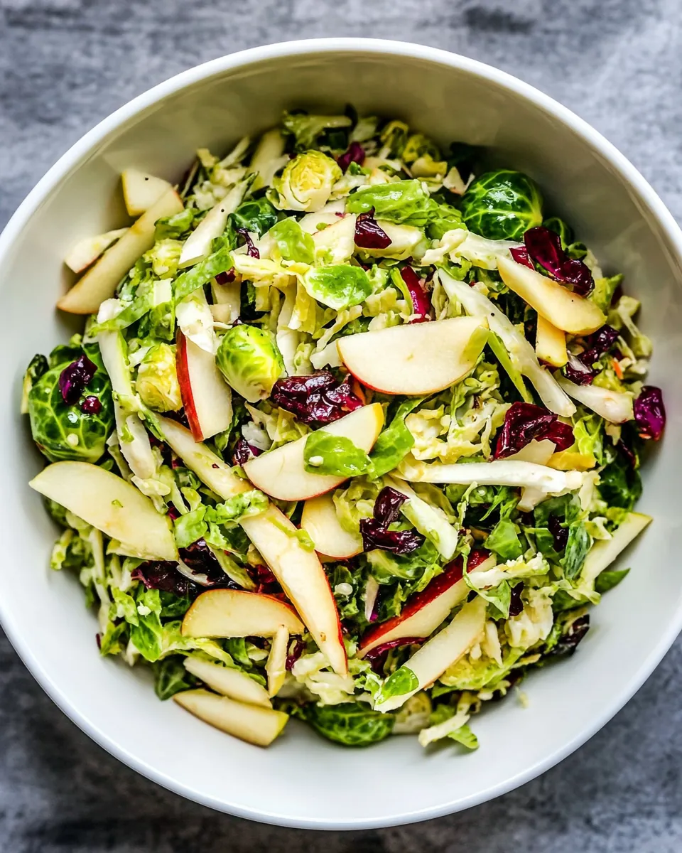 Tangy Brussels Sprout Apple Slaw