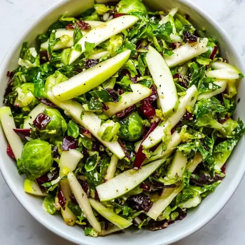 Tangy Brussels Sprout Apple Slaw
