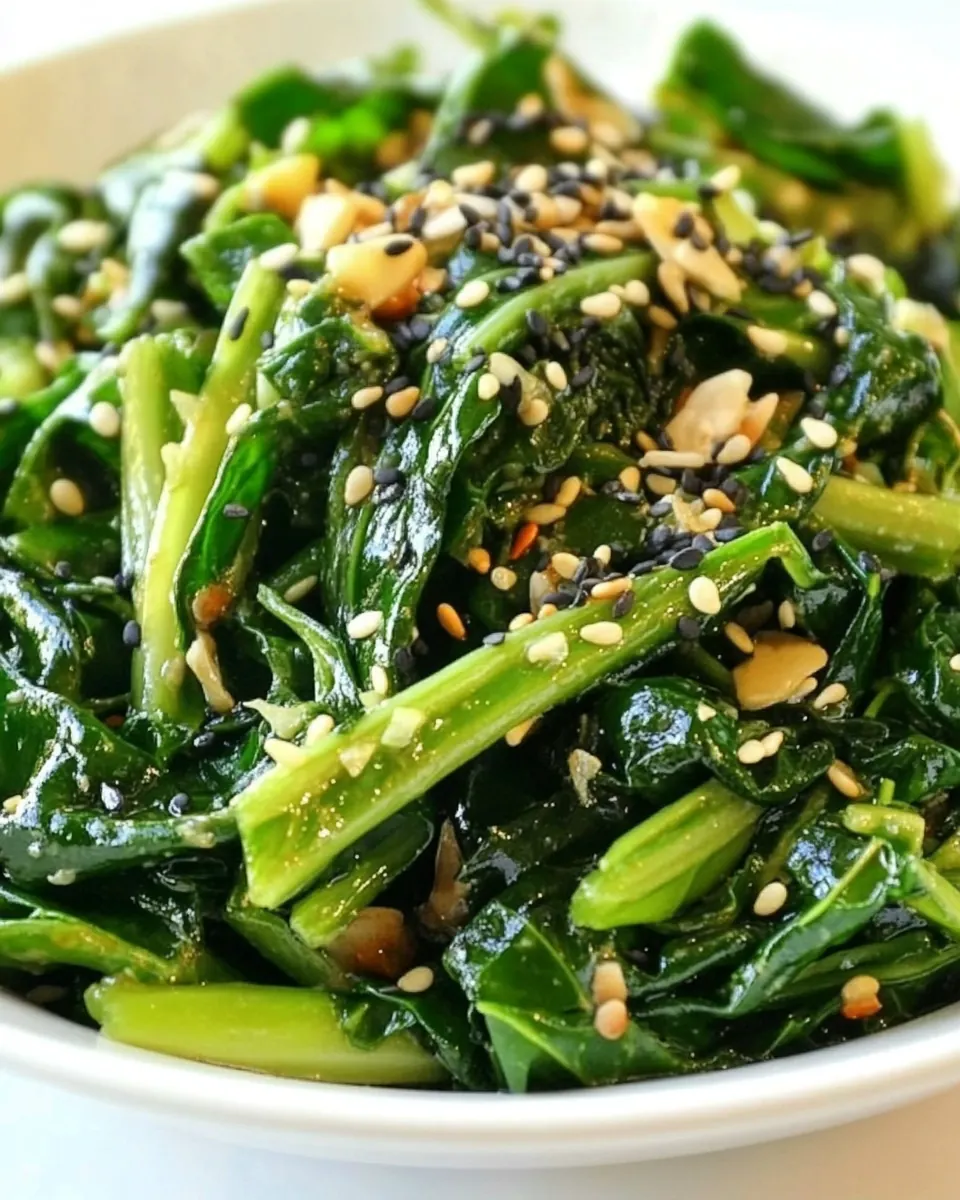 Tatsoi Salad with Sesame Ginger Dressing