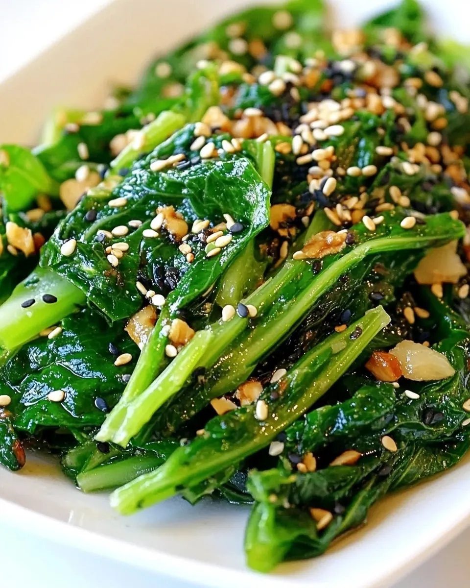Tatsoi Salad with Sesame Ginger Dressing
