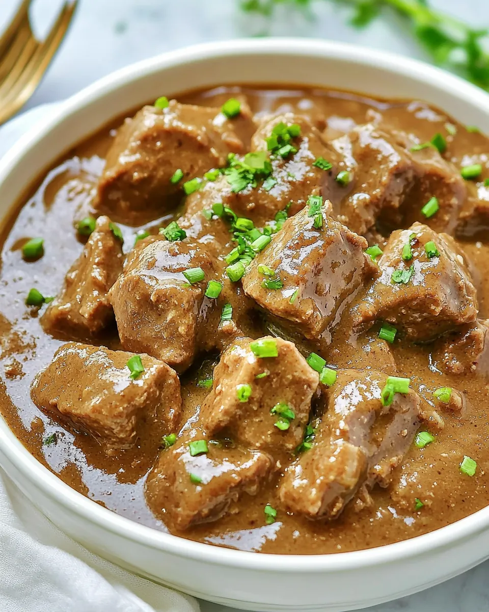 Tender Beef Tips and Gravy