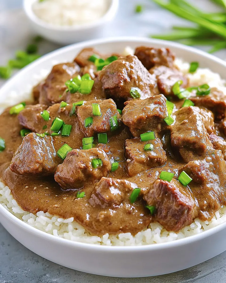 Tender Beef Tips and Gravy