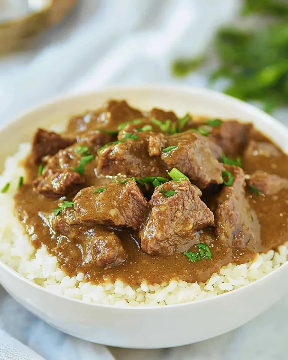 Tender Beef Tips and Gravy