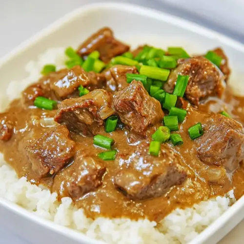 Tender Beef Tips and Gravy