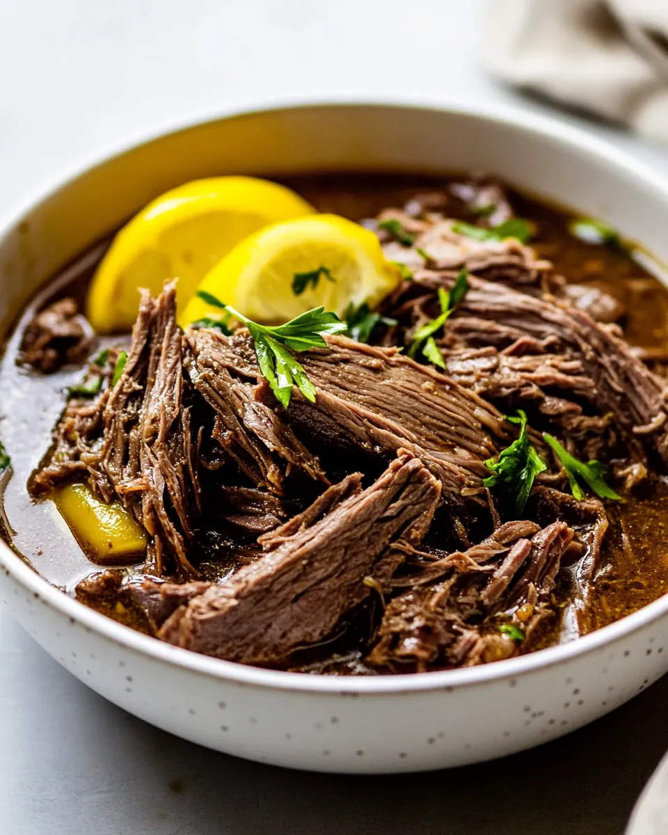 Tender Slow Cooker Italian Beef