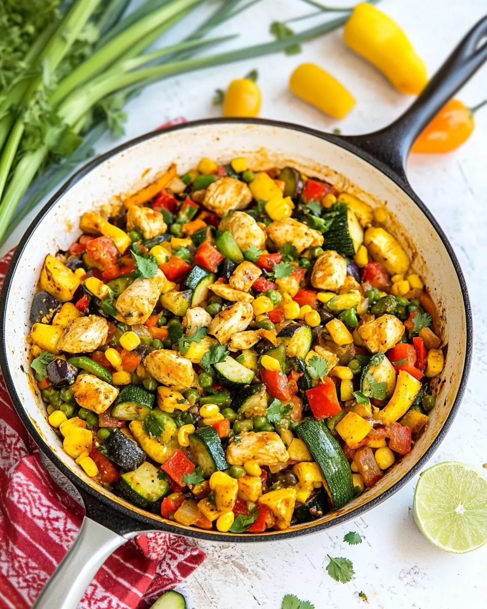 Tex Mex Chicken and Vegetable Skillet