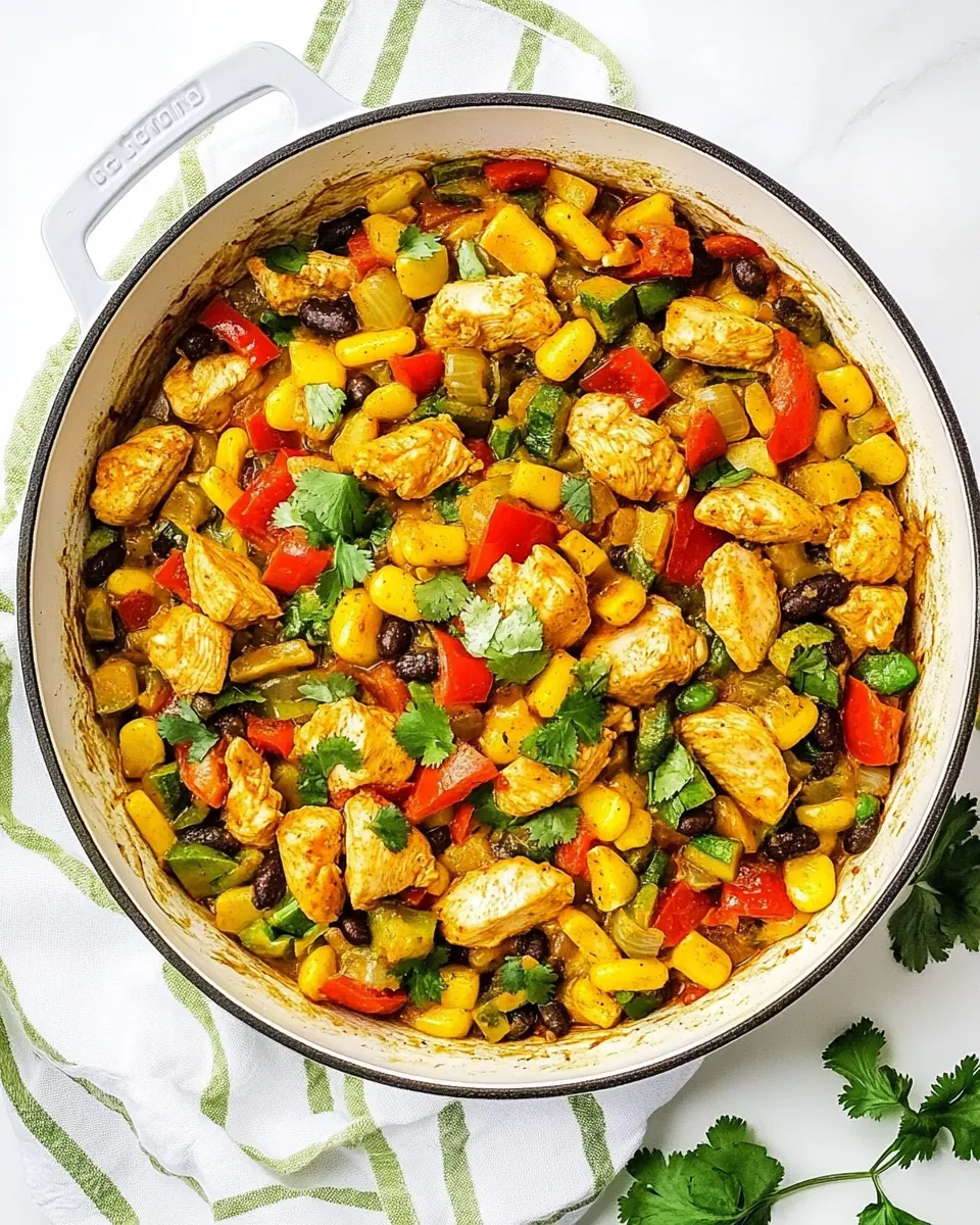 Tex Mex Chicken and Vegetable Skillet