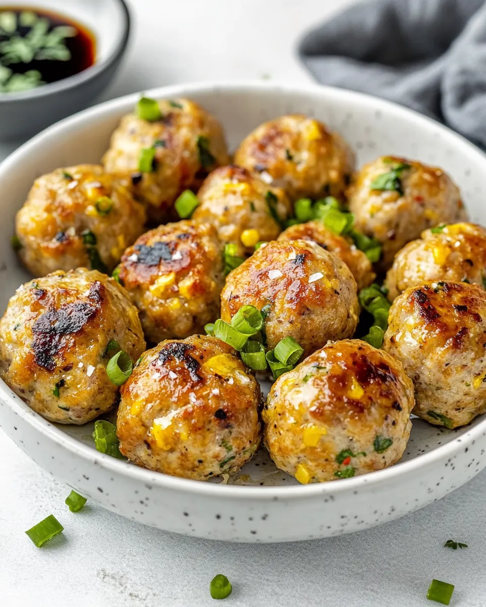 Thai Baked Turkey Meatballs