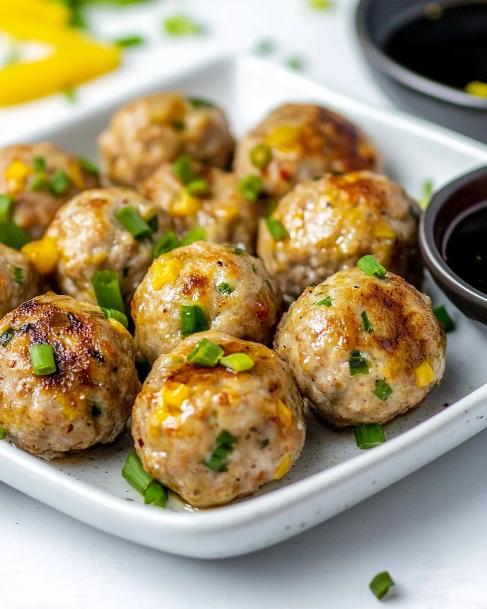 Thai Baked Turkey Meatballs