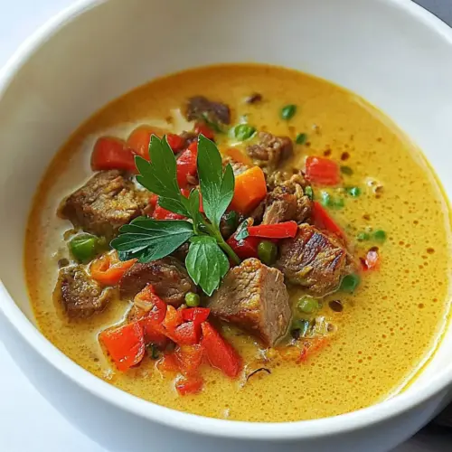 Thai Beef Coconut Curry Soup