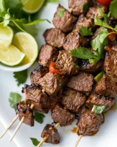 Thai Beef Skewers with Hot Sour Dressing
