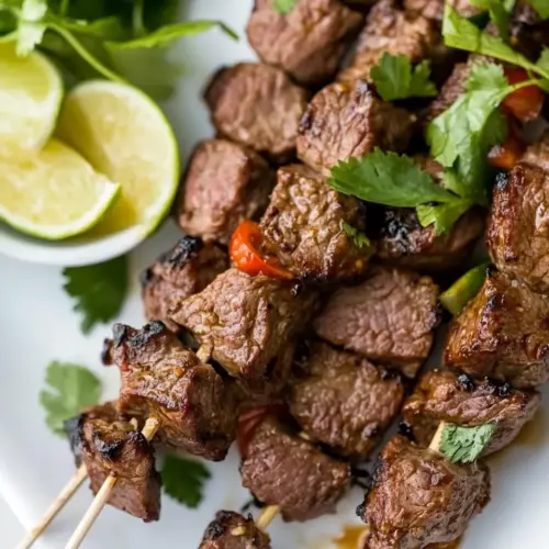 Thai Beef Skewers with Hot Sour Dressing