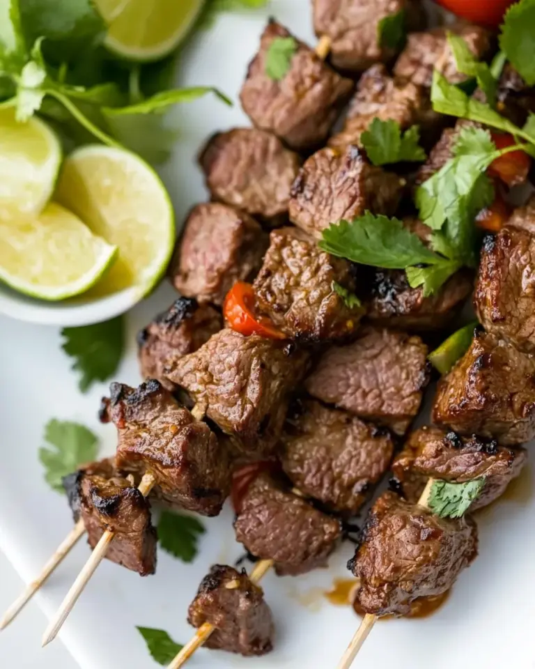 Thai Beef Skewers with Hot Sour Dressing