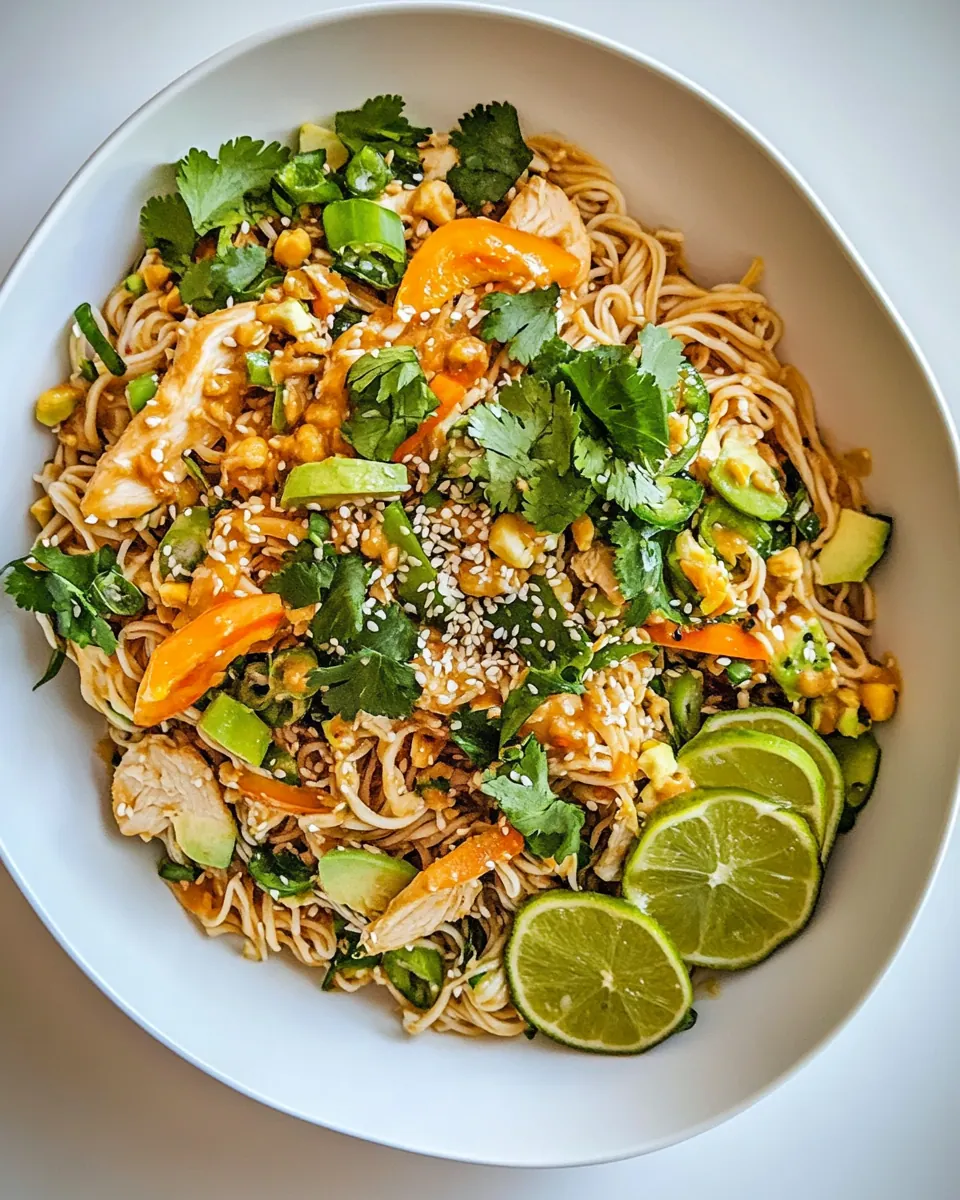 Thai Peanut Chicken Ramen Noodle Salad