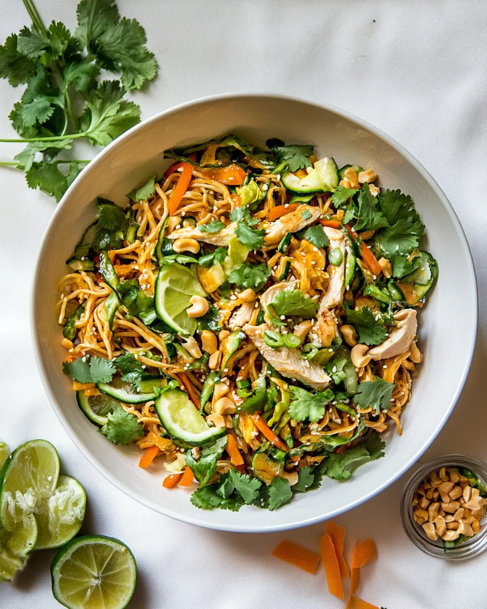 Thai Peanut Chicken Ramen Noodle Salad