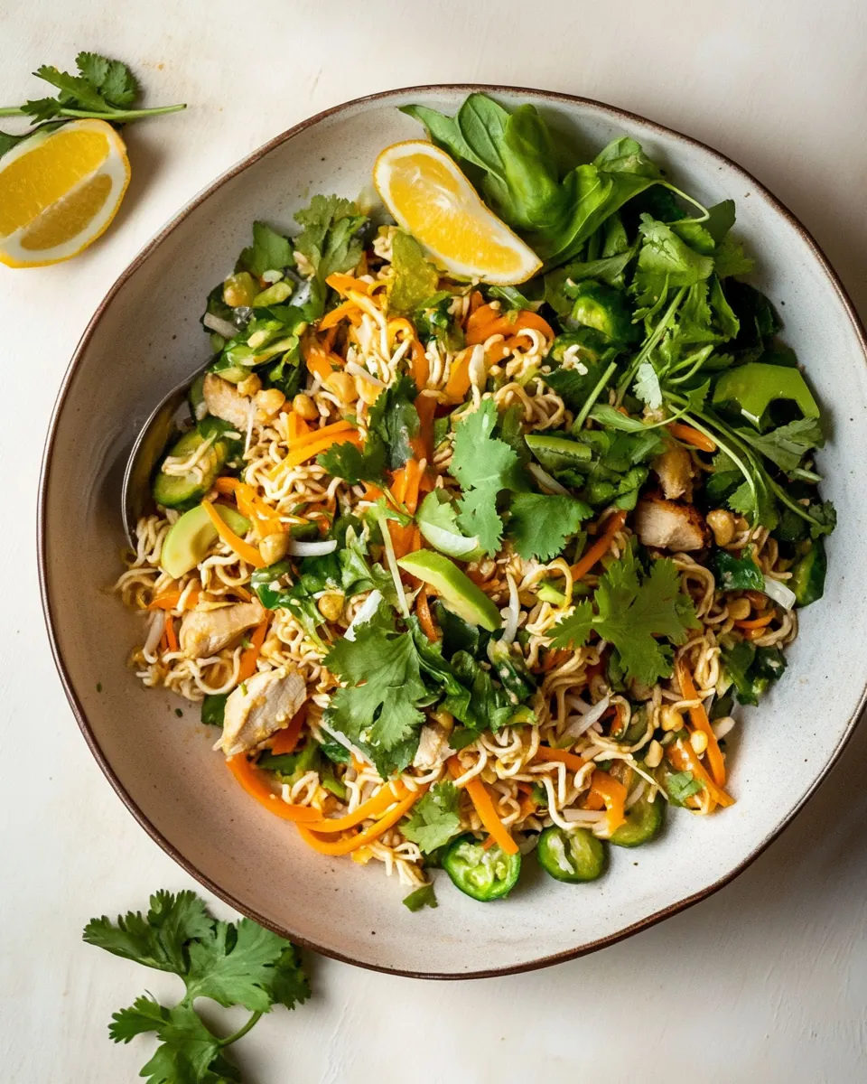 Thai Peanut Chicken Ramen Noodle Salad