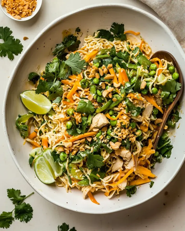 Thai Peanut Chicken Ramen Noodle Salad