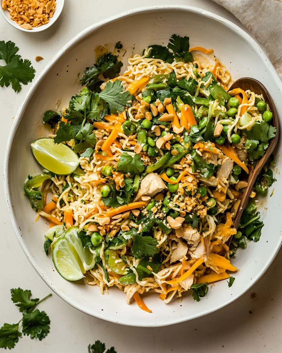 Thai Peanut Chicken Ramen Noodle Salad
