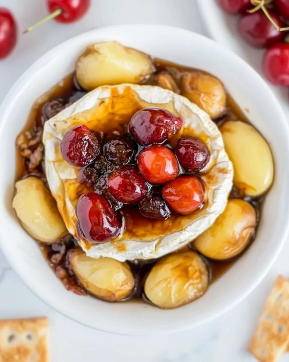 Baked Brie with Balsamic Cherries