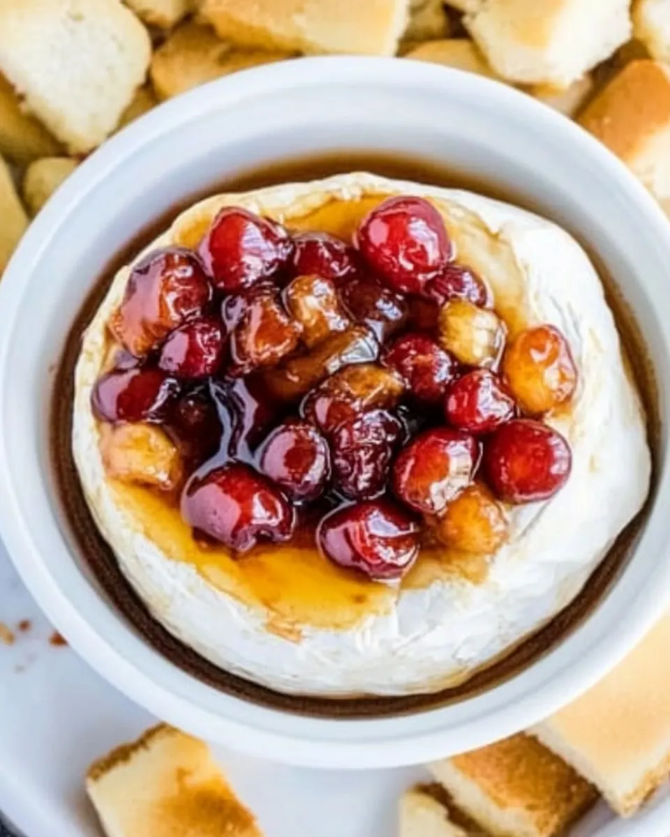 Baked Brie with Balsamic Cherries