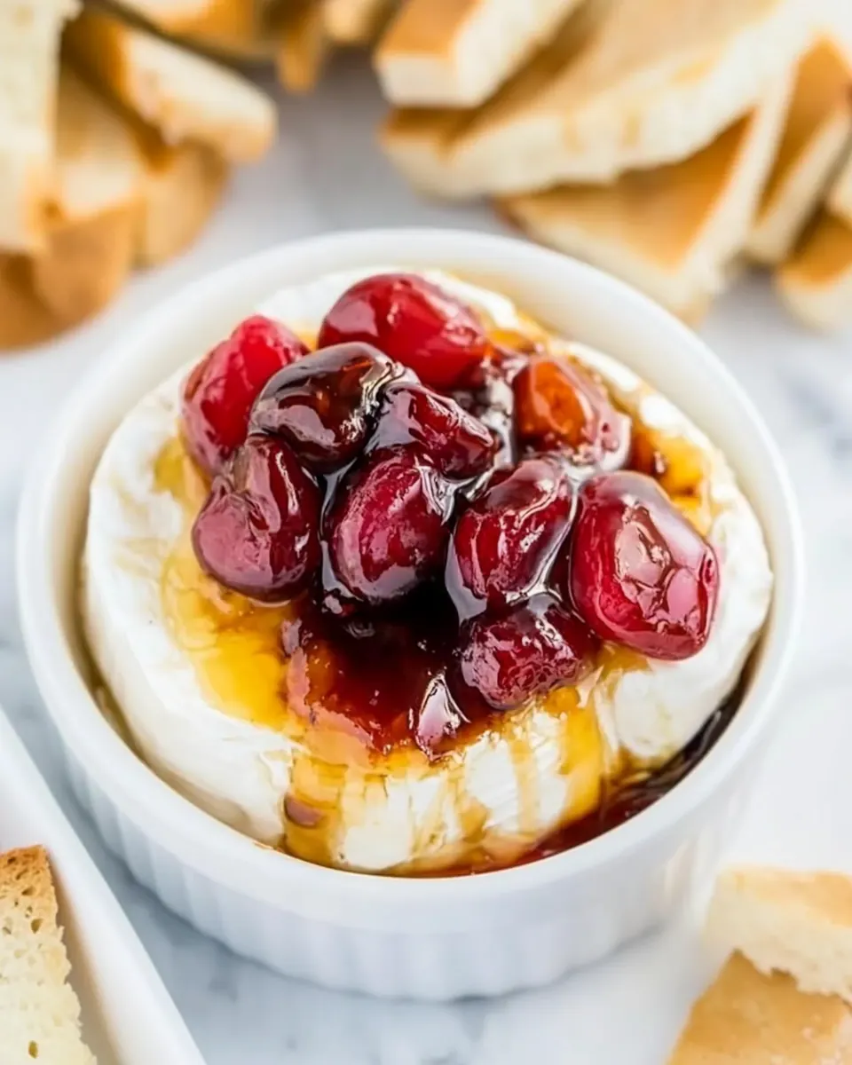 Baked Brie with Balsamic Cherries