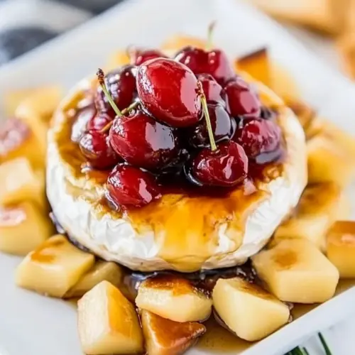 Baked Brie with Balsamic Cherries