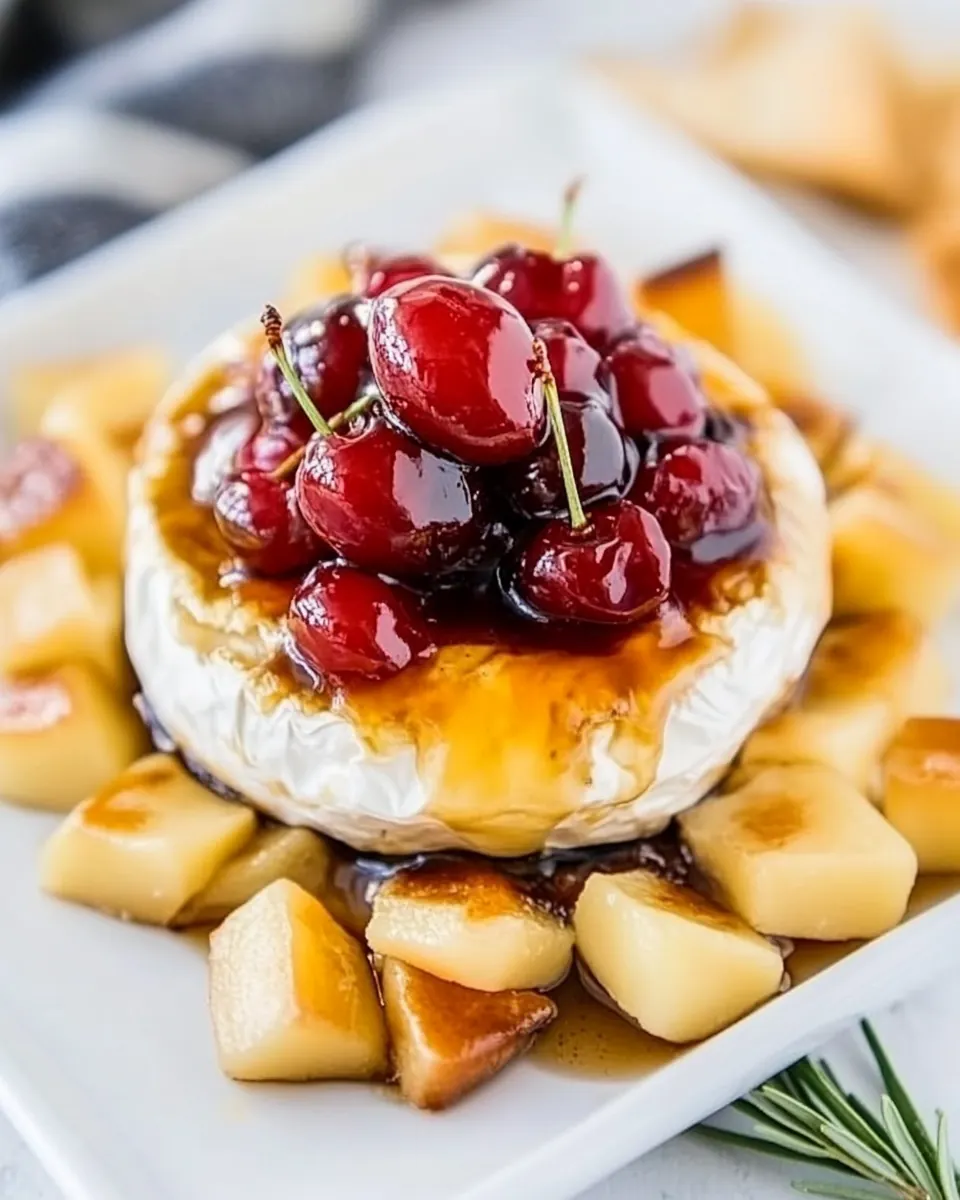 Baked Brie with Balsamic Cherries