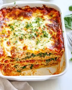 The Cheesiest Spinach and Cheese Lasagna