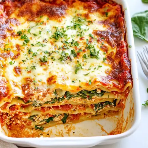 The Cheesiest Spinach and Cheese Lasagna