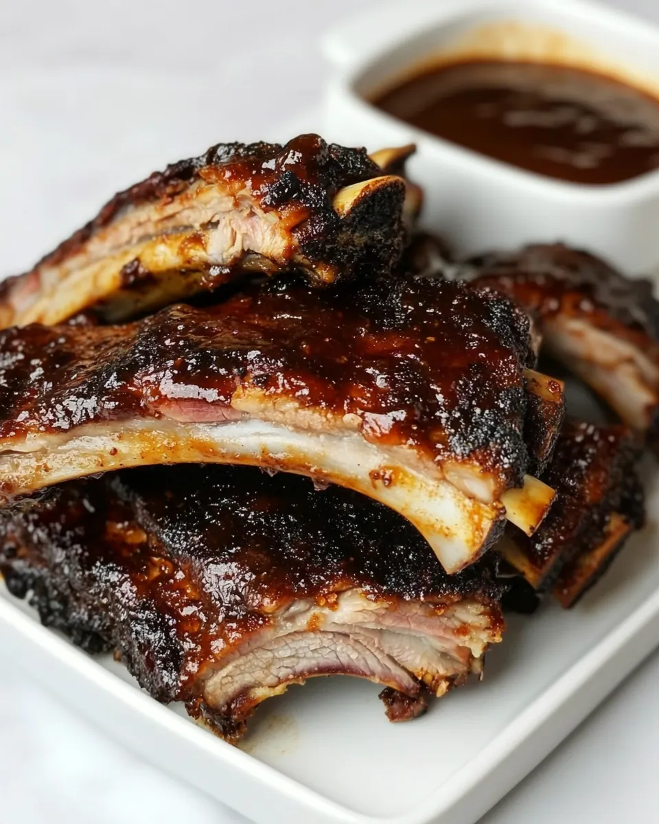 The Easiest BBQ Air Fryer Ribs
