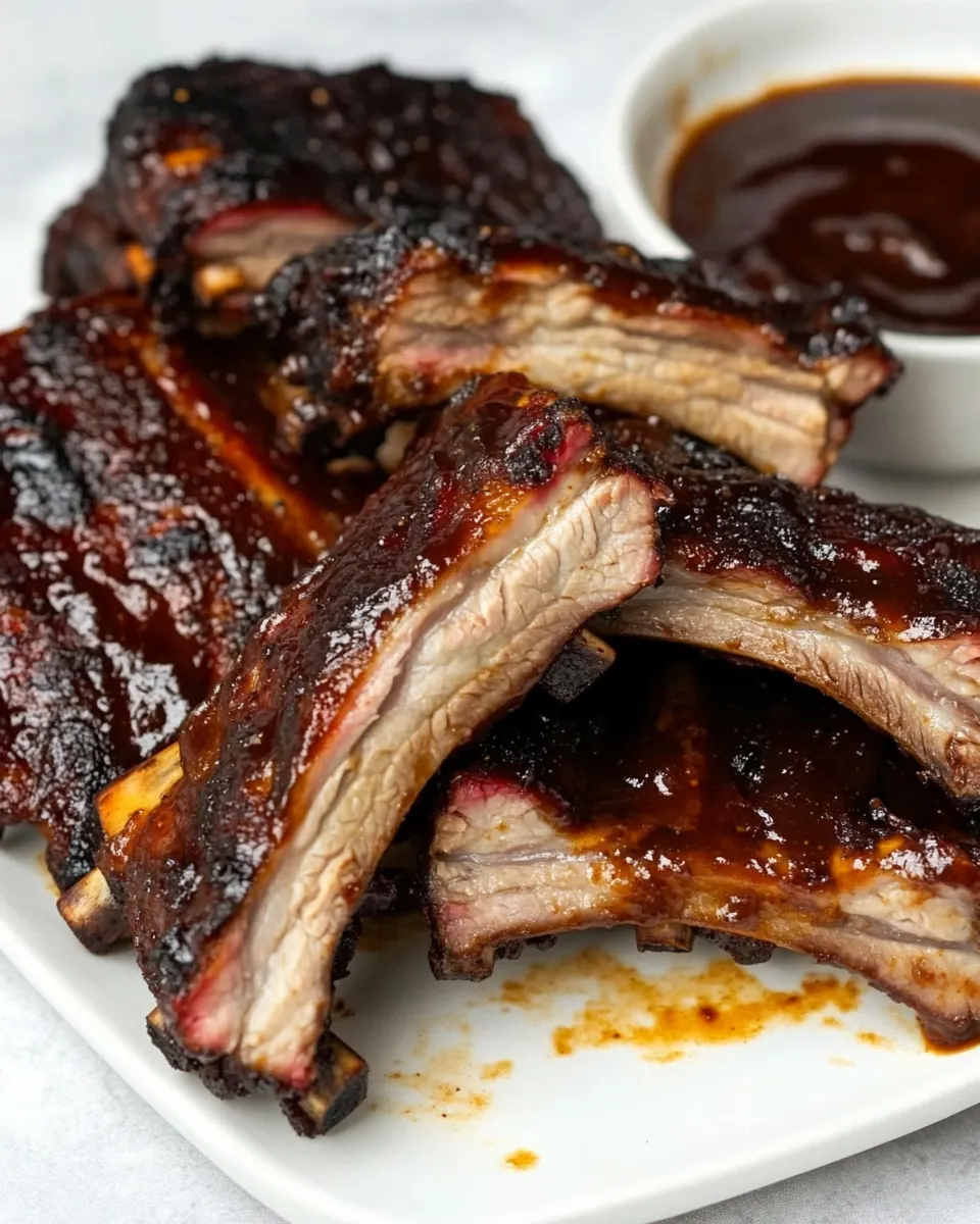 The Easiest BBQ Air Fryer Ribs