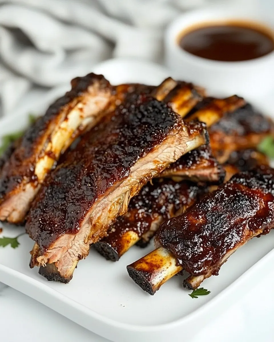 The Easiest BBQ Air Fryer Ribs