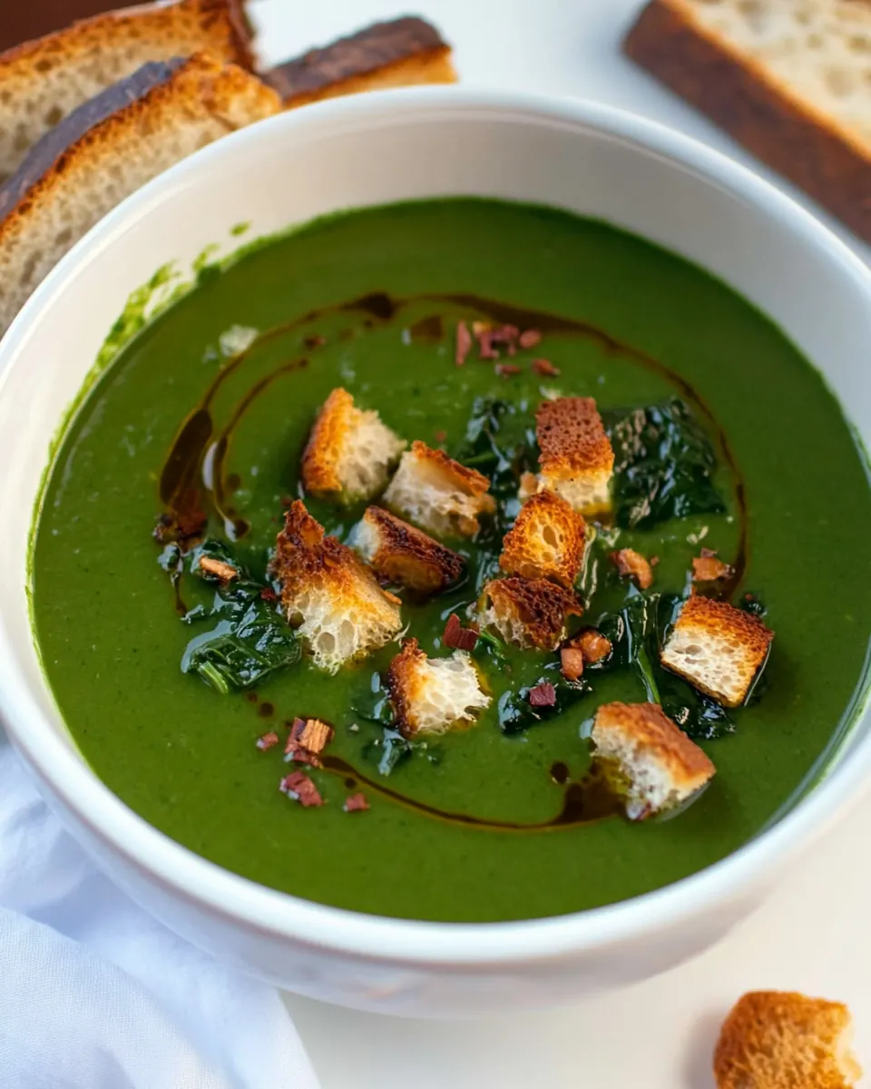 The Easiest Cream of Spinach Soup
