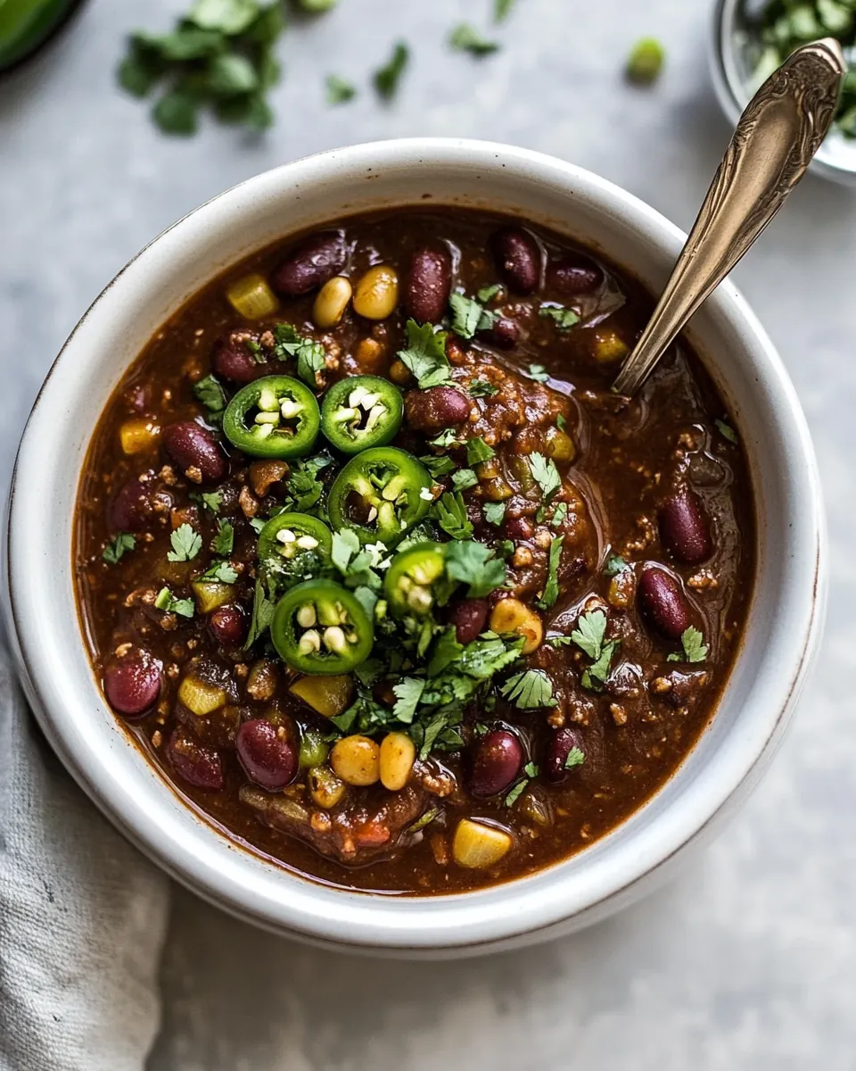 Three Bean Vegan Chili