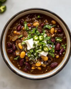 Three Bean Vegan Chili