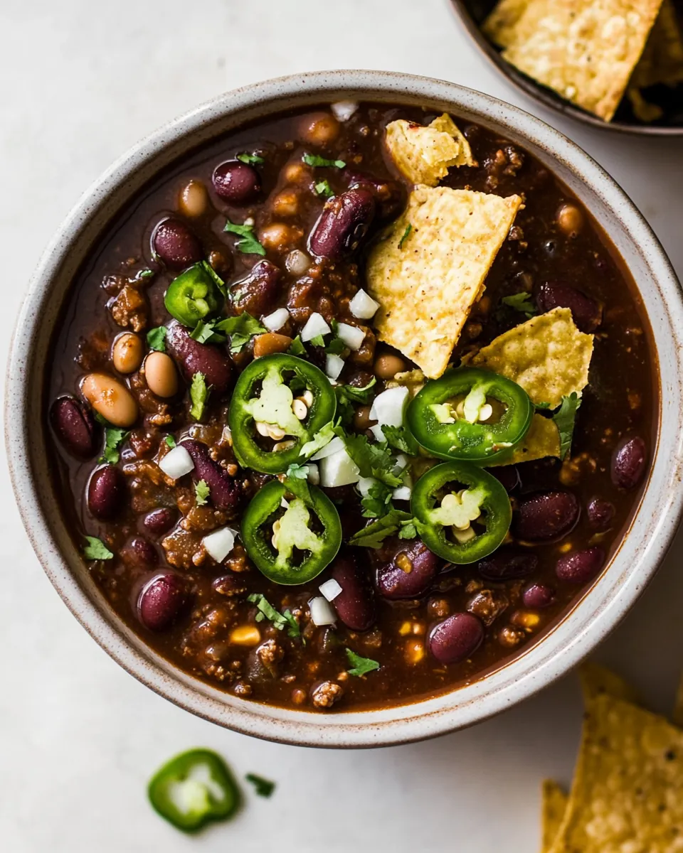 Three Bean Vegan Chili