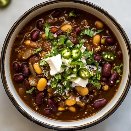 Three Bean Vegan Chili
