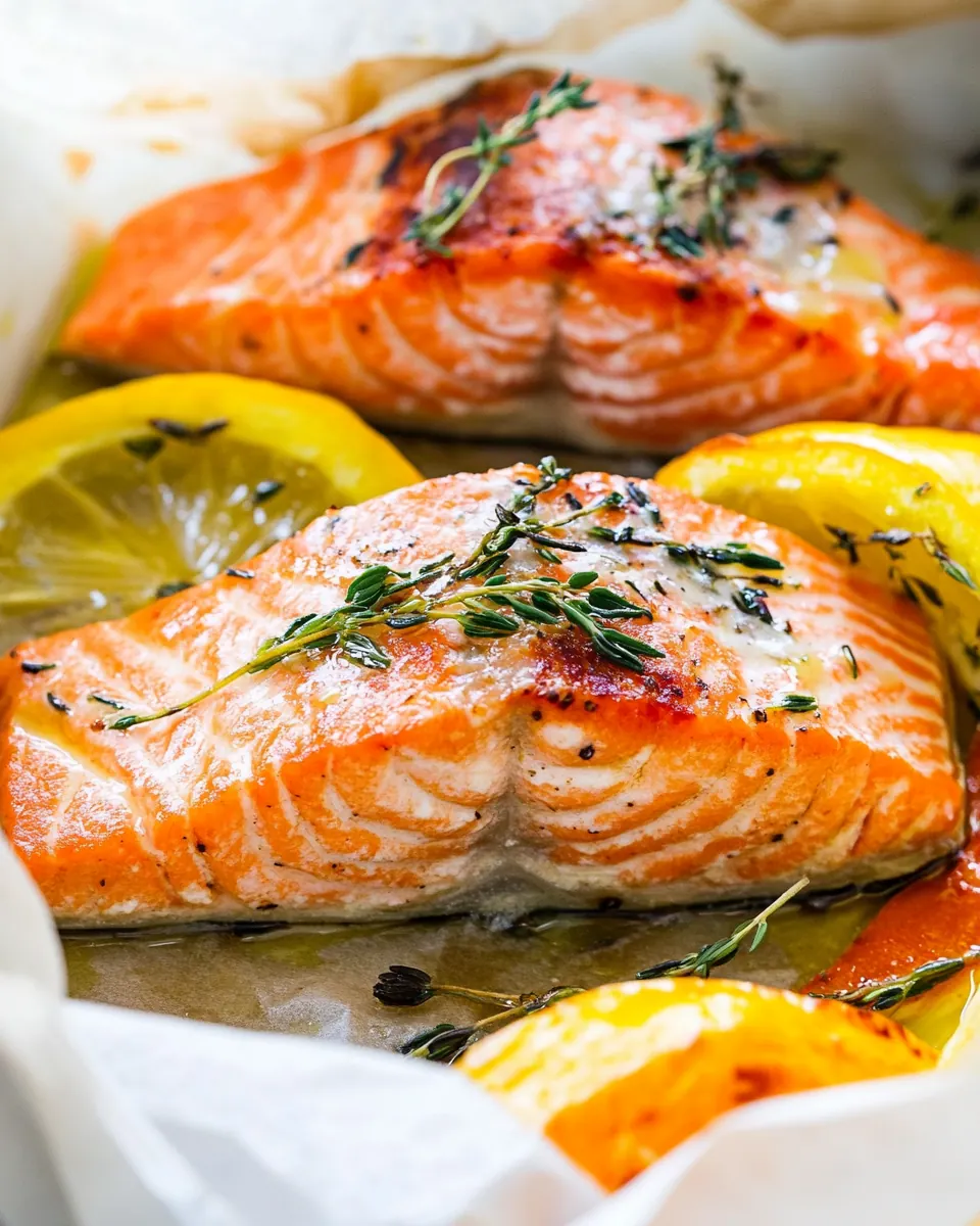Thyme Butter Salmon Parcels