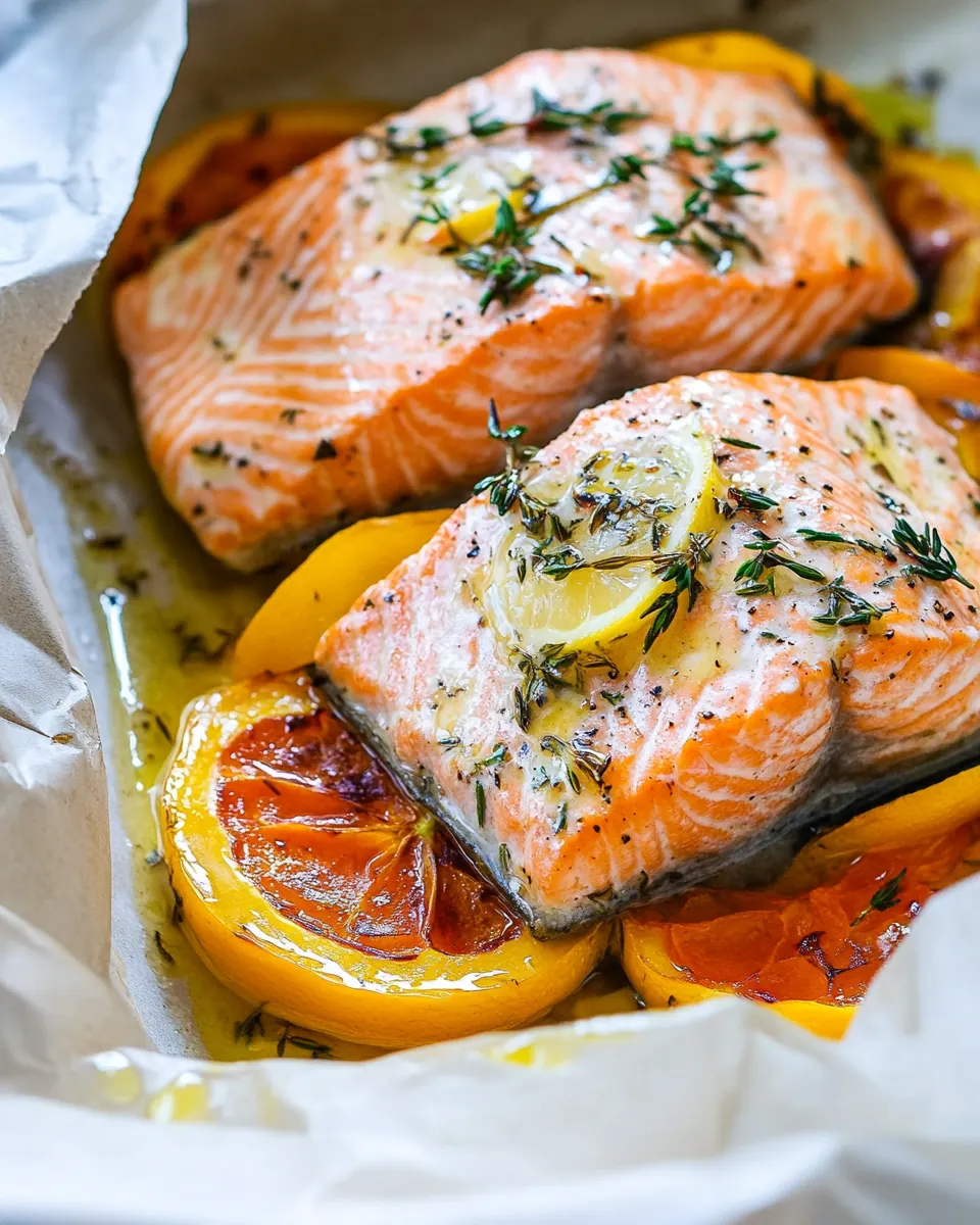 Thyme Butter Salmon Parcels