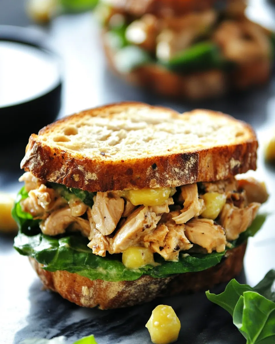 Toasted Balsamic Chicken Salad Sandwich