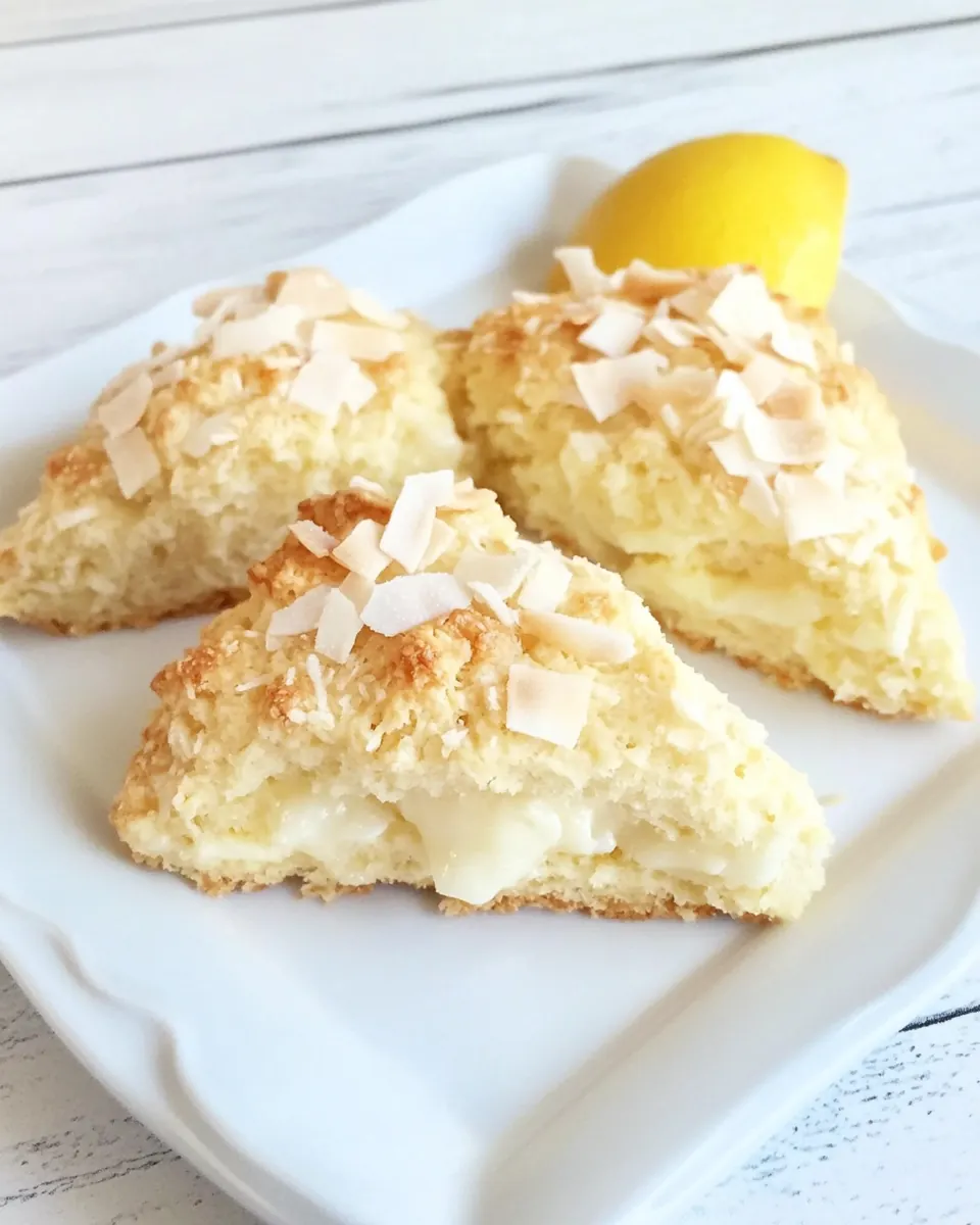 Toasted Coconut Lemon Scones