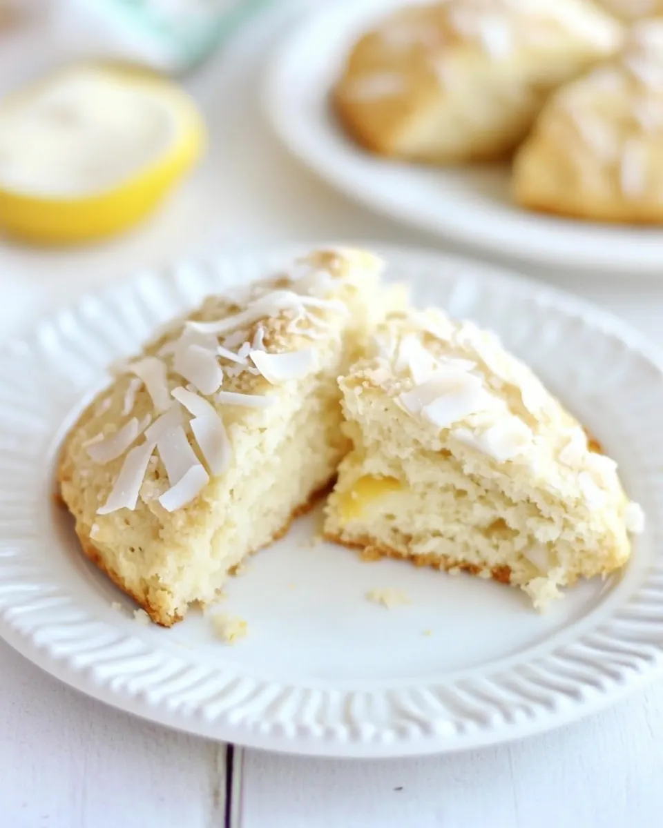 Toasted Coconut Lemon Scones