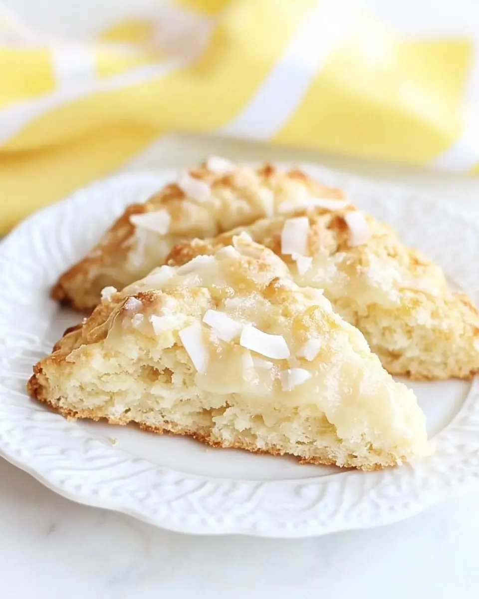 Toasted Coconut Lemon Scones